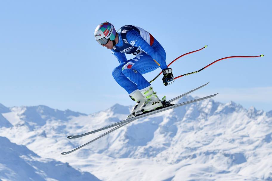 Evoluzione di Mattia Casse, Campionato mondiale di sci alpino, St Moritz (Afp)